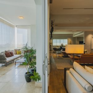 balcony and living room