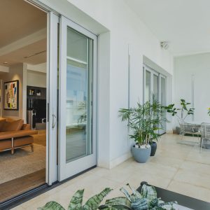 balcony and living